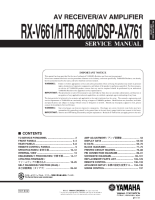 Yamaha RXV-661 - Service Manual